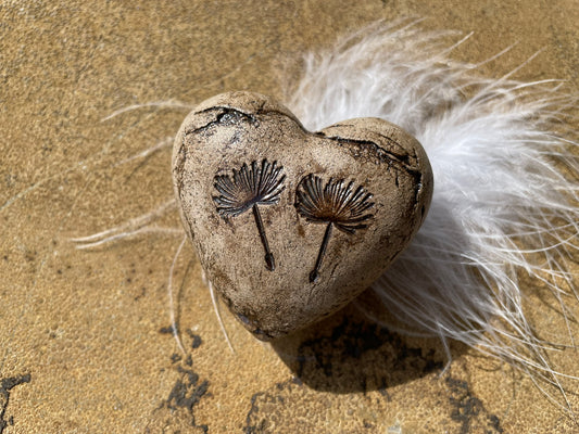 Deko Herz mit Pusteblume
