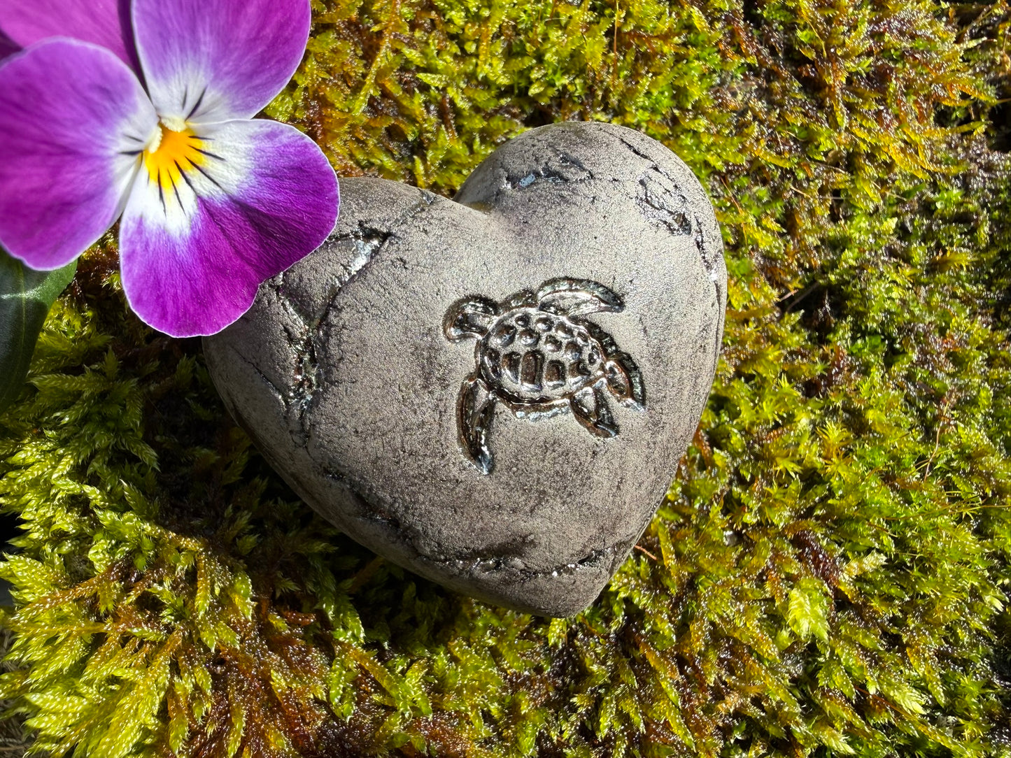 Deko Herz mit Schildkröte