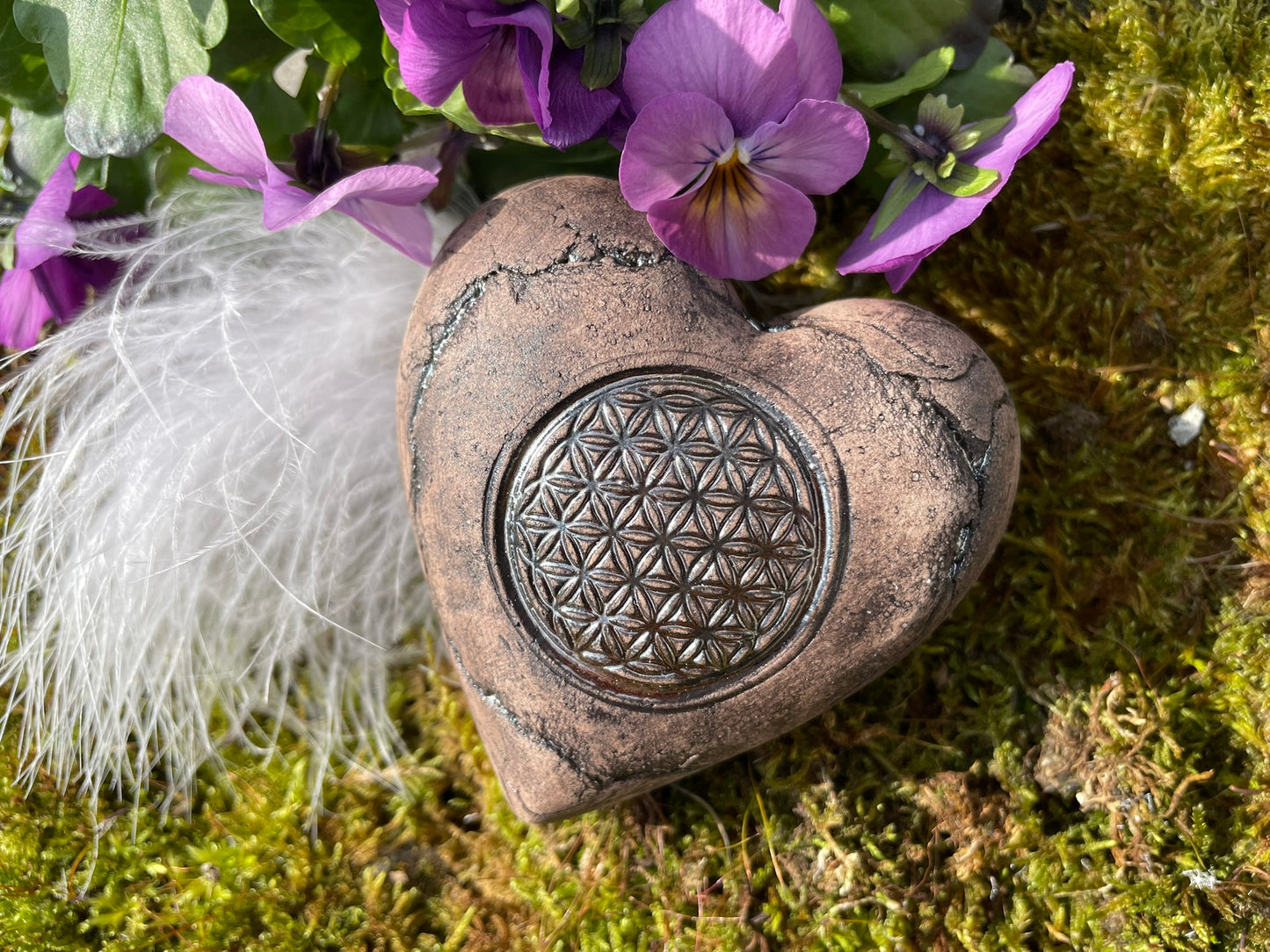 Deko Herz mit Lebensblume