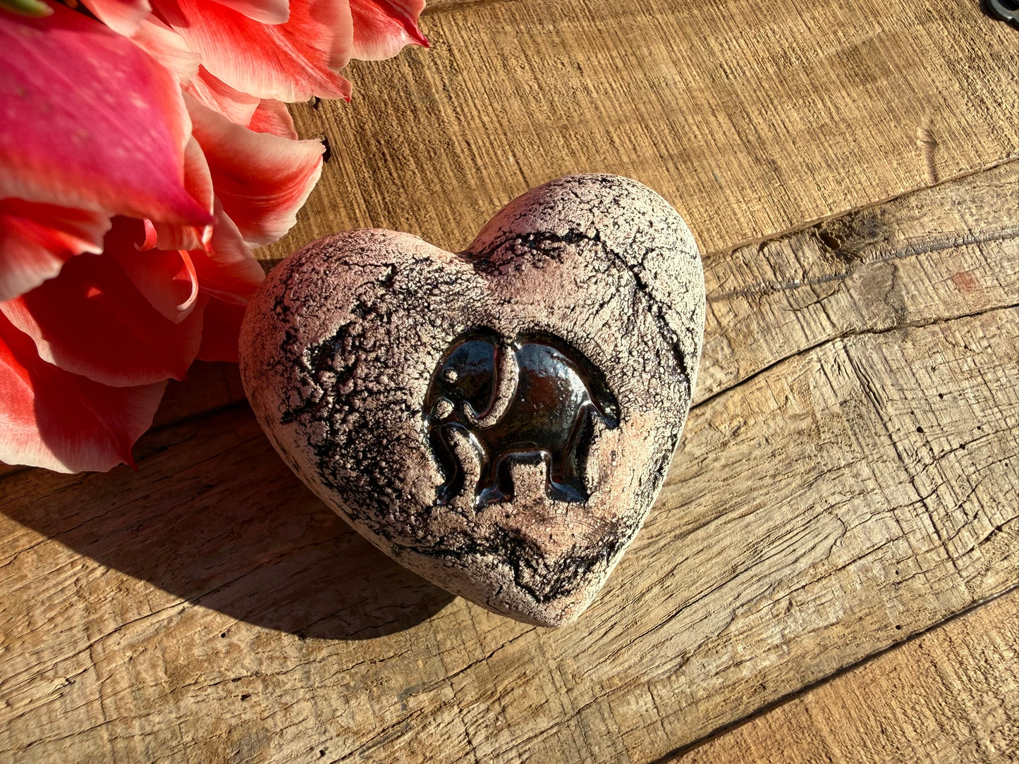 Deko Herz mit Elefant