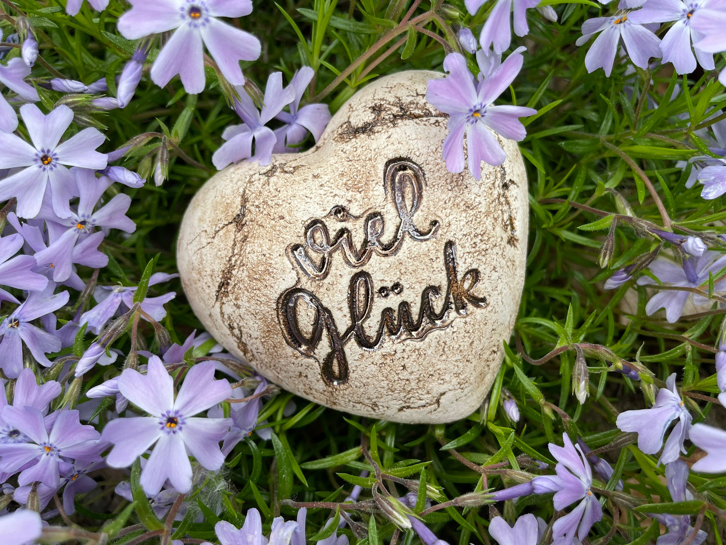 Deko Herz 'viel Glück'