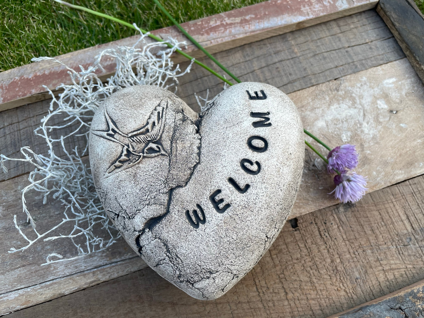 Deko Herz 'Welcome'