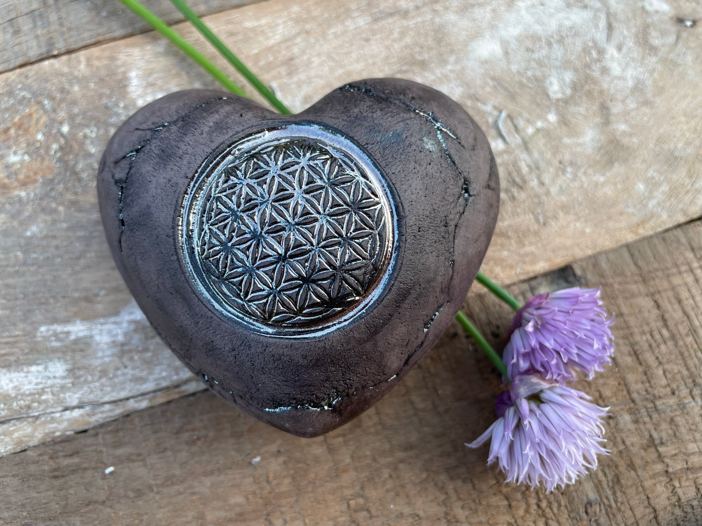 Deko Herz mit Lebensblume