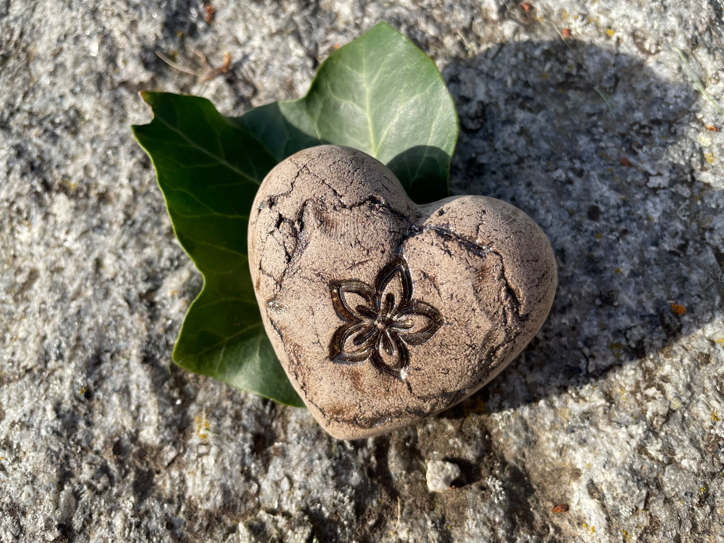 Deko Herz mit Blume Milchstern