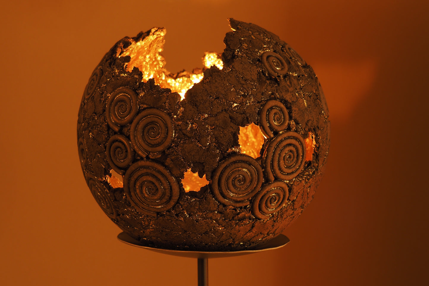 Kugel Licht mit Spiralen