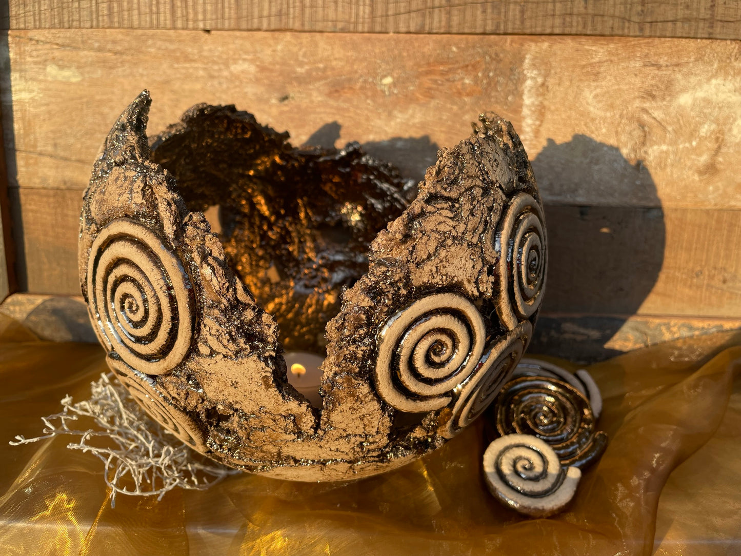 Kugel Licht mit Spiralen