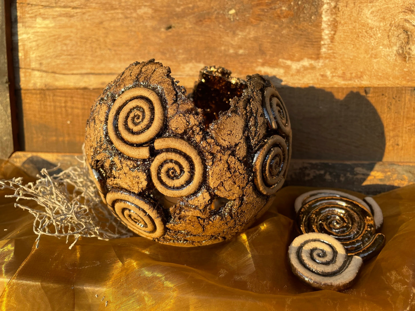 Kugel Licht mit Spiralen