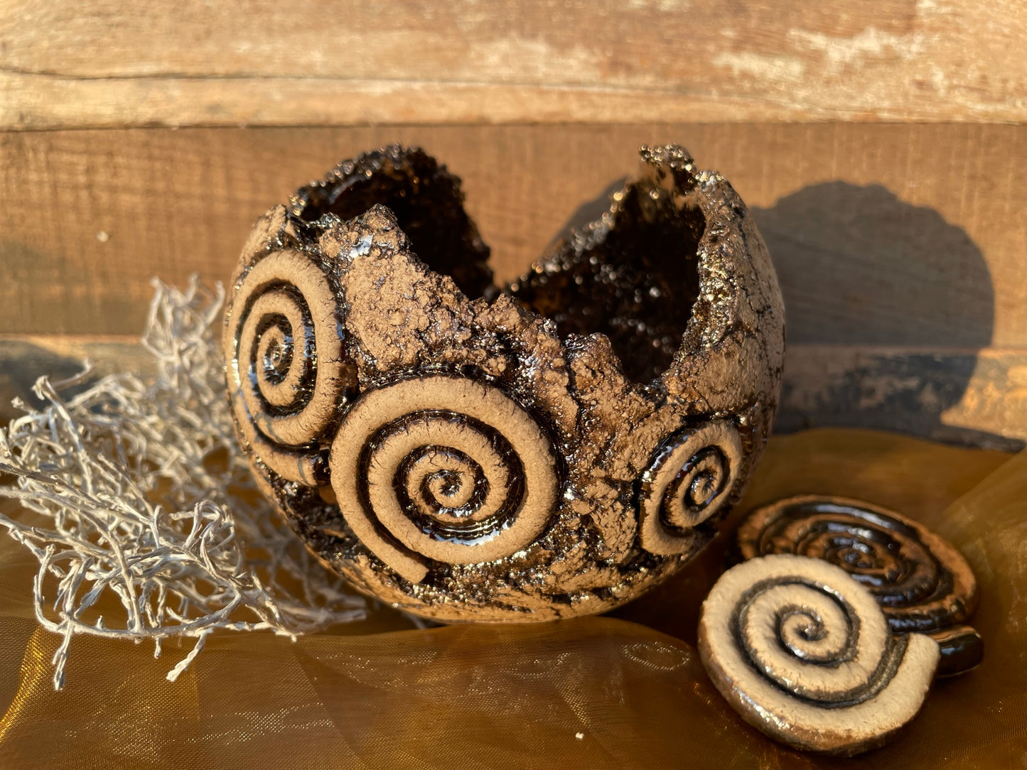 Kugel Licht mit Spiralen