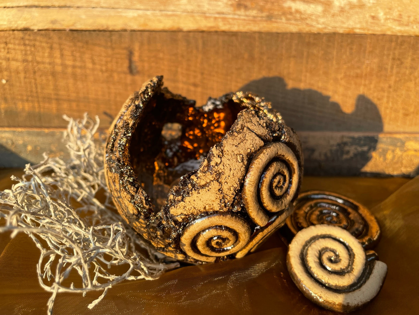 Kugel Licht mit Spiralen