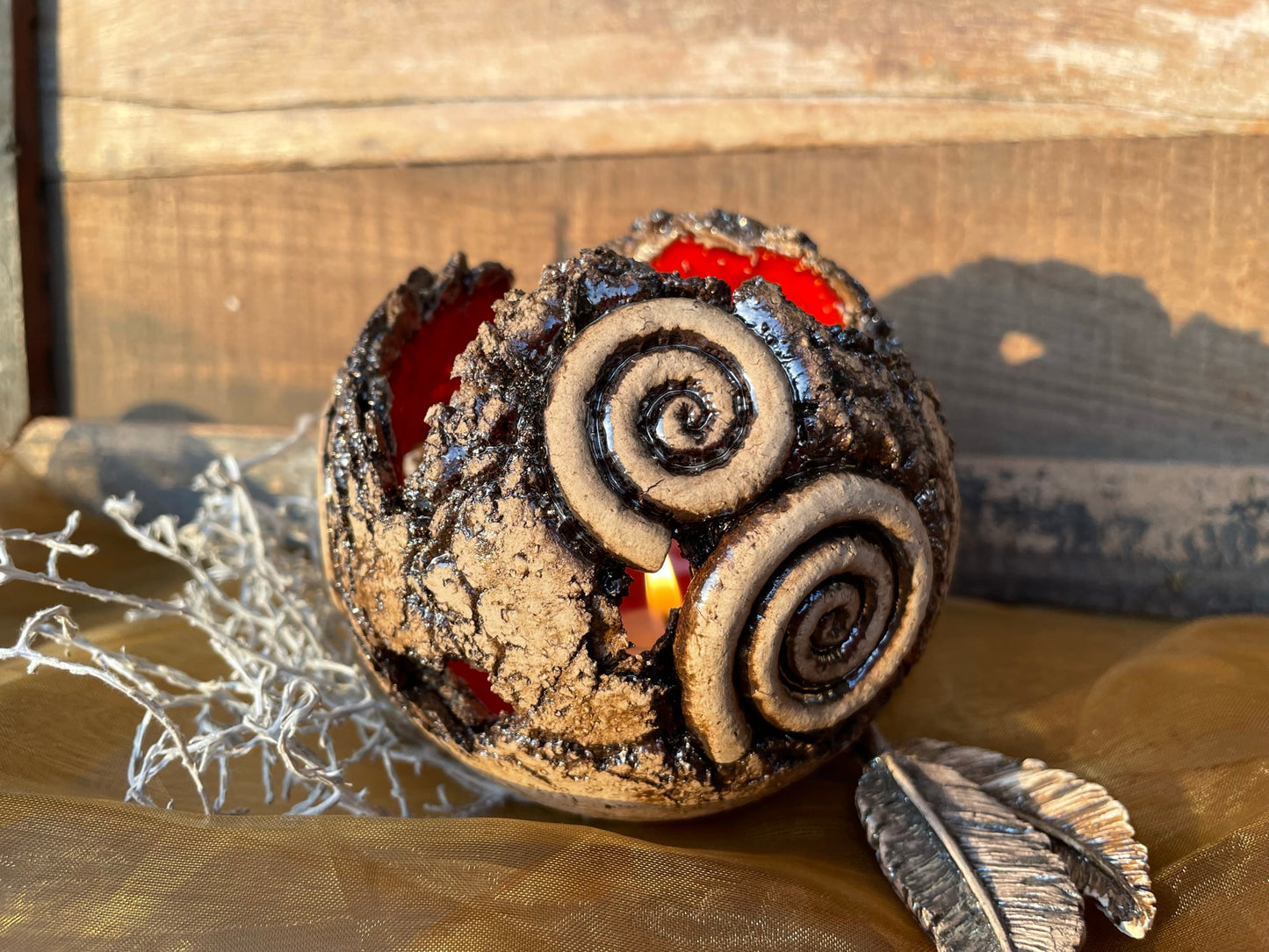 Kugel Licht mit Spiralen