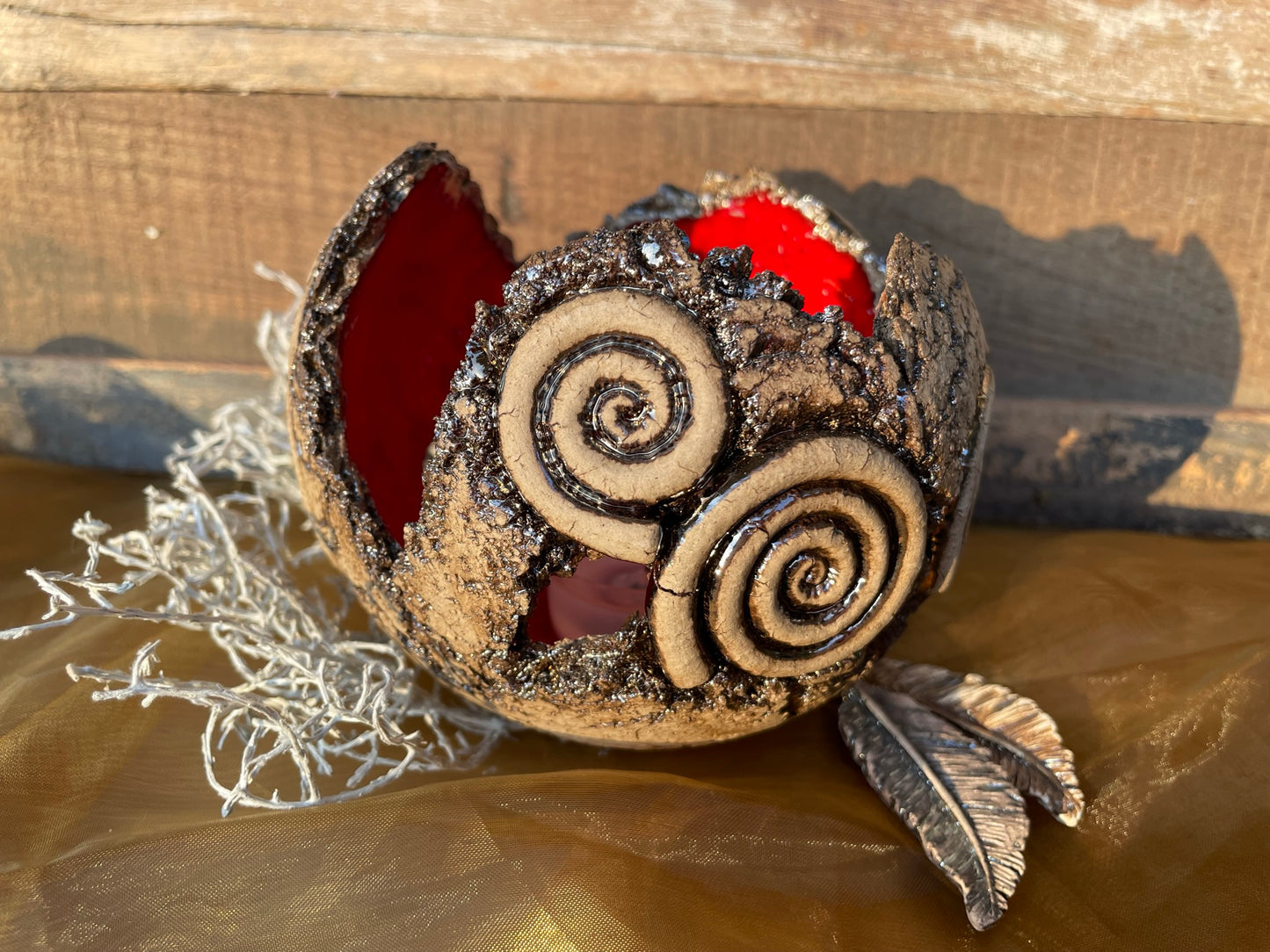 Kugel Licht mit Spiralen