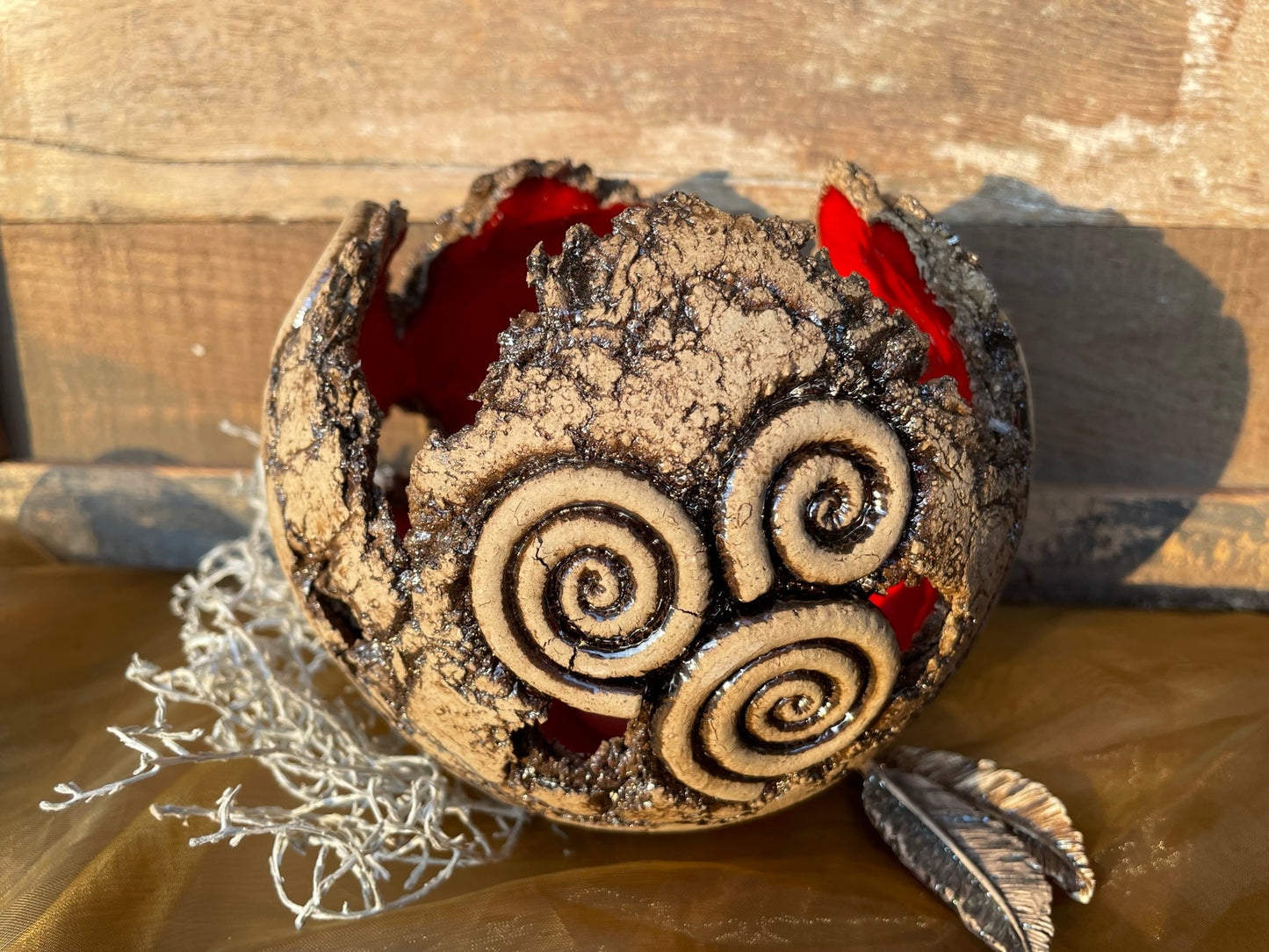 Kugel Licht mit Spiralen