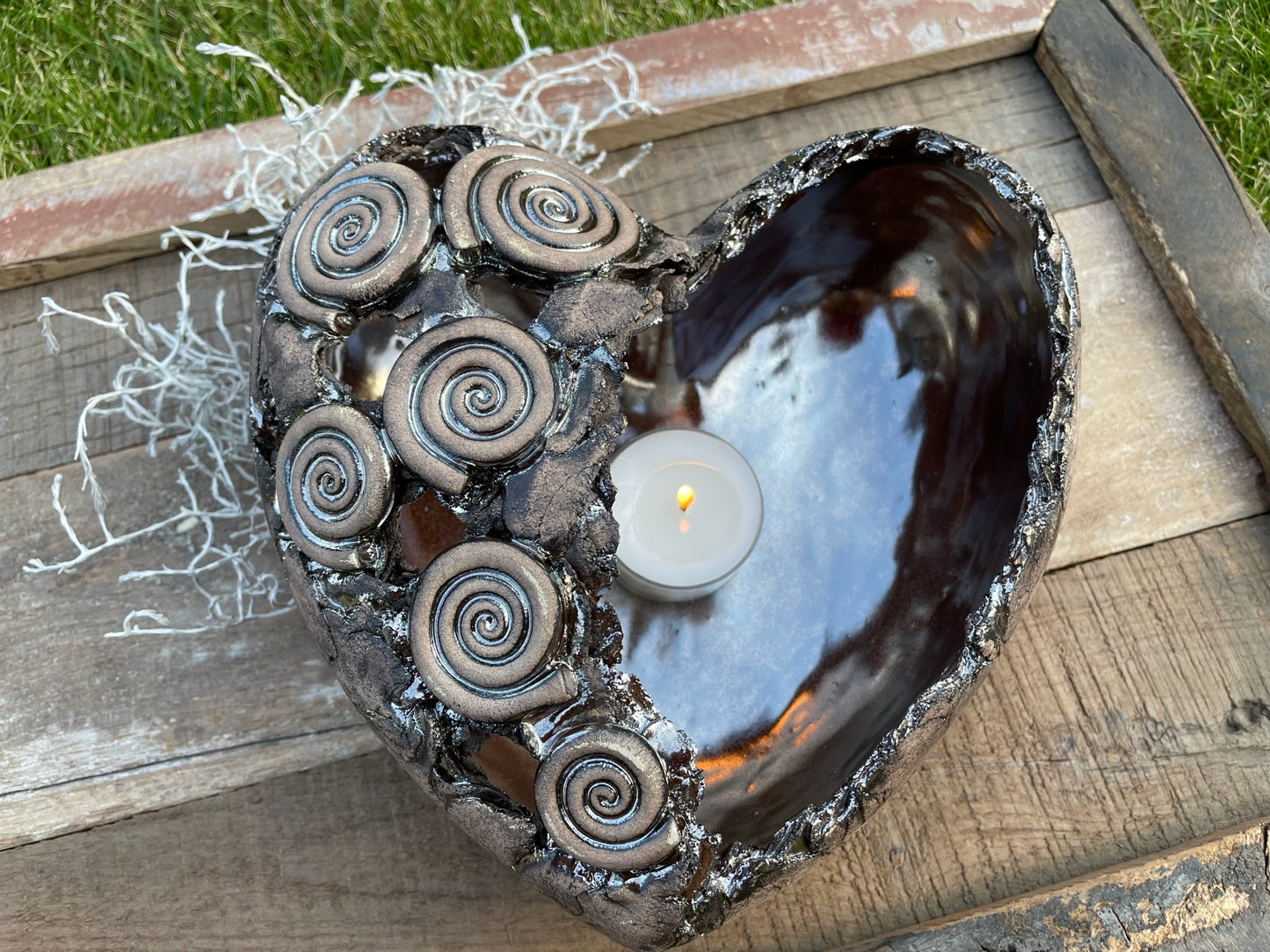 Herz Licht mit Spirale