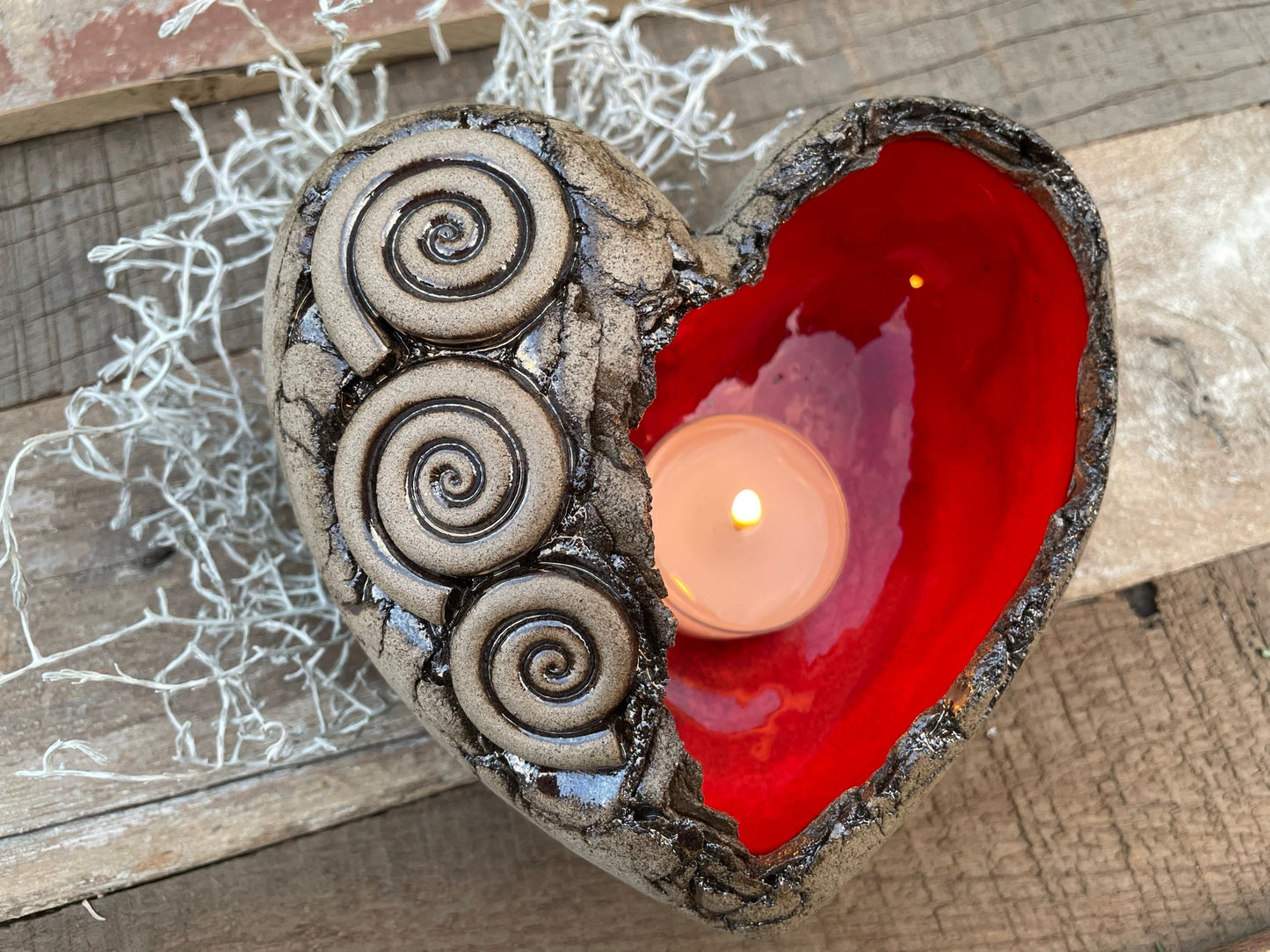 Herz Licht mit Spirale